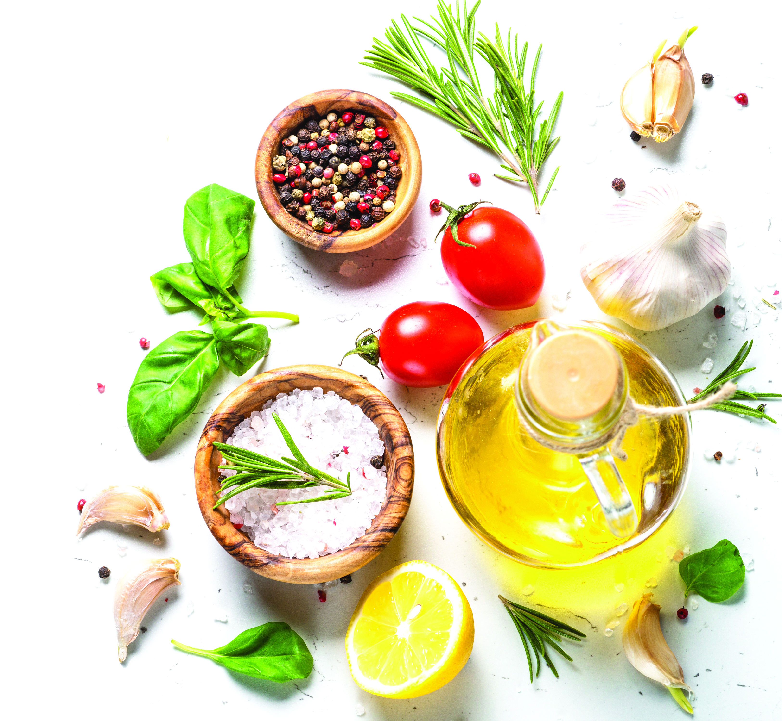 Olive oil and healthy foods